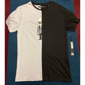 Karl Lagerfeld Graphic Two tone Tshirt